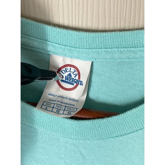 Bart Simpson Teal Blue S/S T-Shirt Men's Size L Right On Dude - Picture 4 of 9